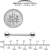 10G Stainless Straight Steel Barbell 3/4 6mm