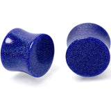 Blue Shimmer Acrylic Saddle Plug Set 6mm to 20mm Sizes