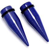 Blue Shimmer Acrylic Straight Taper Set 6mm to 20mm Sizes