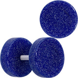 18G Blue Shimmer Acrylic Cheater Plug Set