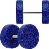 18G Blue Shimmer Acrylic Cheater Plug Set