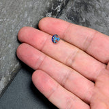 20G 7mm Blue CZ Gem Moon Butterfly Love Heart L Shape Nose Ring