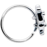 20G 5/16 Clear Gem Fancy Fab Butterfly Nose Hoop