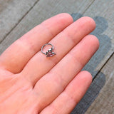 20G 5/16 Pink Gem Fancy Fab Butterfly Nose Hoop