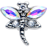 20G 5/16 Aurora CZ Gem Understated Dragonfly Nose Hoop