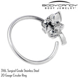 20G 5/16 Aurora CZ Gem Understated Dragonfly Nose Hoop