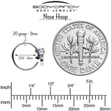 20G 5/16 Aurora CZ Gem Understated Dragonfly Nose Hoop