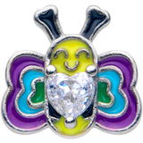20G 5/16 Clear CZ Gem Butterfly Love Bug Nose Hoop