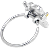 20G 5/16 Clear CZ Gem Butterfly Love Bug Nose Hoop