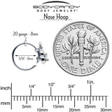 20G 5/16 Clear CZ Gem Butterfly Love Bug Nose Hoop