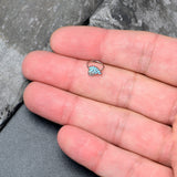 20G 5/16 Clear Gem Heavenly Heart Angel Wing Blue Nose Hoop