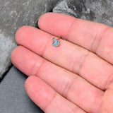 20G 7mm Clear Gem Heavenly Heart Angel Wing Blue L Shape Nose Ring