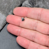 20G 7mm Clear Gem Heavenly Heart Angel Wing Black L Shape Nose Ring