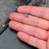 20G 7mm Blue Gem Baroque Beauty Butterfly Left Side Nose Screw