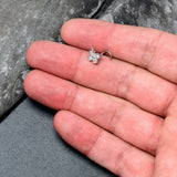 20G 7mm Clear Gem Baroque Beauty Butterfly Left Side Nose Screw