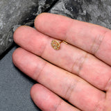 20G 7mm Clear Gem Gold Tone Lunar Dragonfly L Shape Nose Ring