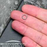 14G 1/4 316L Surgical Steel Precision Hinged Segment Hoop