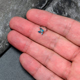 20G 5/16 Clear Gem Chunky Butterfly Blue Nose Hoop