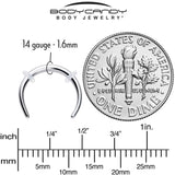 14G 3/8 Pincher Crescent Taper