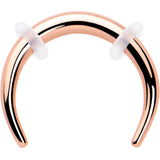14G 5/16 Rose Gold Tone Pincher Crescent Taper