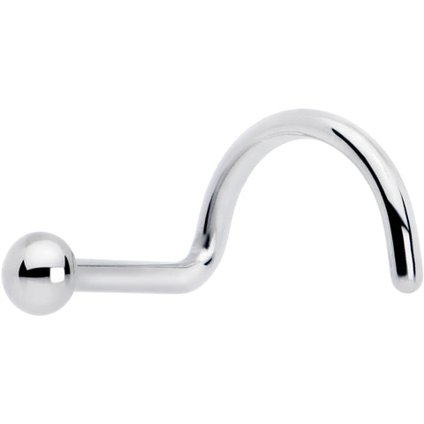 20G 1/4 ASTM F-136 Titanium Left Side Ball End Nose Screw