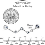 14G Clear Gem Constellation Style Project Bar 32mm