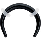 14G 5/16 Black Pincher Crescent Taper