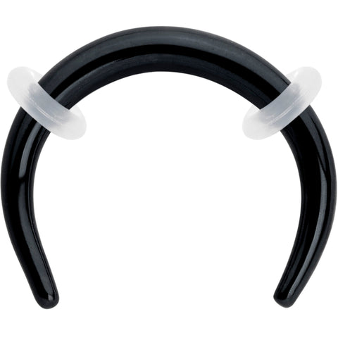 14G 5/16 Black Pincher Crescent Taper