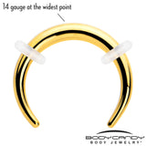 14G 5/16 Gold Tone Pincher Crescent Taper