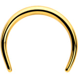 14G 3/8 Gold Tone Pincher Crescent Taper