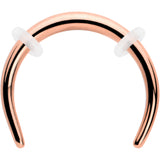 14G 3/8 Rose Gold Tone Pincher Crescent Taper