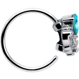 20G 5/16 Blue Gem Style Simplicity Nose Hoop