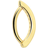 Clear CZ Gem Gold Tone Paved Row Perfection Hinged Hoop Belly Ring