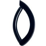 Clear CZ Gem Black Forward Facing Hinged Belly Hoop