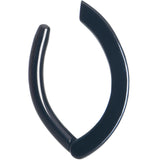 Clear CZ Gem Black Forward Facing Hinged Belly Hoop