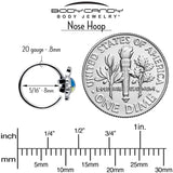 20G 5/16 Glitter Turtle Nose Hoop