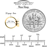 20G 5/16 Clear CZ Gem Gold Tone Bee Hive Luv Nose Hoop Set of 2