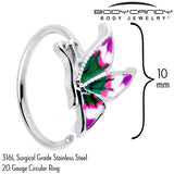 20G 5/16 Profile Butterfly Nose Hoop