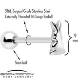 Bunny Rabbit Easter Barbell Tongue Ring