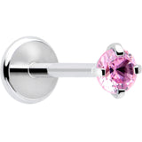 2.5mm Gem Flat Back Earring Threadless Push In Stud 20G