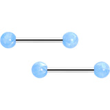 14G 9/16 Color Acrylic Ball Ends Barbell Nipple Ring Set