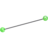 14G Color Acrylic Ball Industrial Barbell 38mm