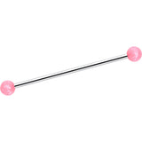 14G Color Acrylic Ball Industrial Barbell 38mm