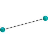 14G Color Acrylic Ball Industrial Barbell 38mm