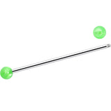 14G Color Acrylic Ball Industrial Barbell 38mm