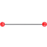 14G Color Acrylic Ball Industrial Barbell 38mm