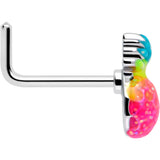 20G 7mm Hot Tropical Pineapple L Shape Nose Ring