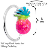 20G 5/16 Hot Tropical Pineapple Nose Hoop