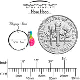 20G 5/16 Hot Tropical Pineapple Nose Hoop