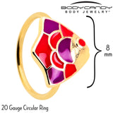 20G 5/16 Gold Tone Tropical Fish Nose Hoop Set of 3